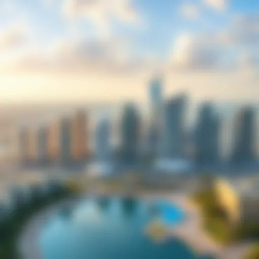 Stunning skyline view of Dubai's Festival City showcasing Intercontinental Residence