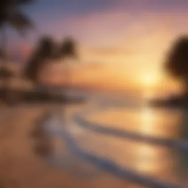 Sunset Over Kaite Beach A breathtaking view of Kaite Beach at sunset, showcasing the vibrant colors of the sky reflecting on the water.