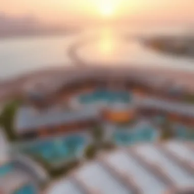 Stunning aerial view of Khalifa Al-Fursan Resort showcasing its architectural marvels