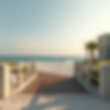 Serene beach access showcasing the pristine shoreline near Khalifa Al-Fursan Resort