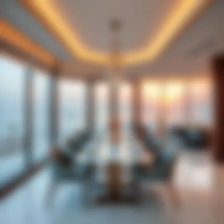 Elegant dining area with a breathtaking view at Khalifa Al-Fursan Resort