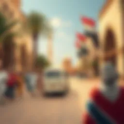 Historical representation of Labor Day celebrations