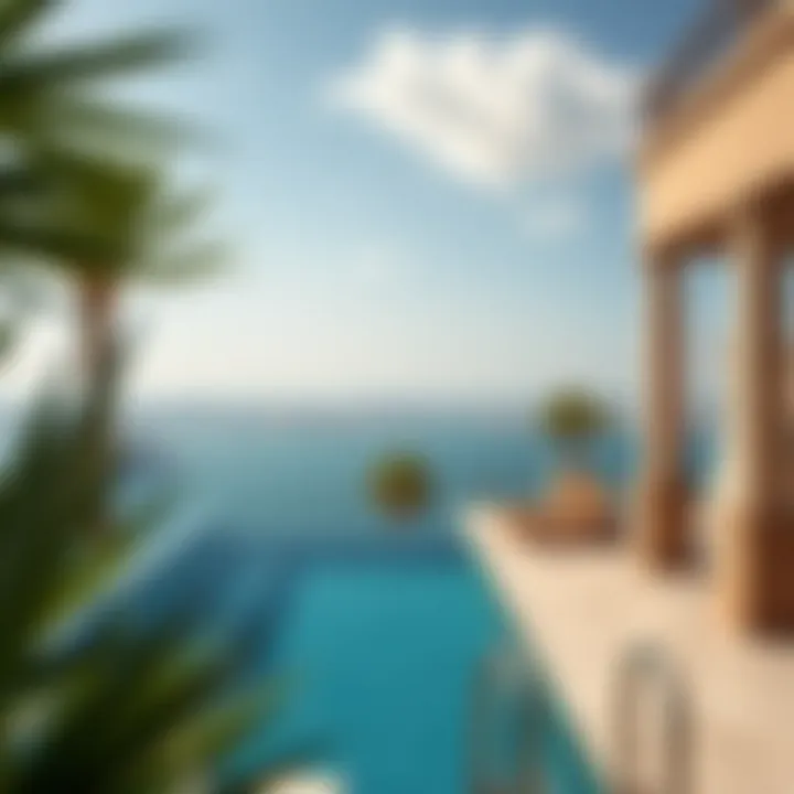 Stunning view of a private pool in a luxury hotel