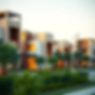 Close-up of contemporary properties in Mama'esh Meadows highlighting architectural details