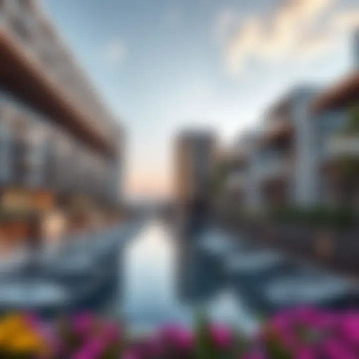 Stunning architectural design of marina apartments in Dubai