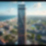 Aerial view showcasing the intricate design of the Maze Tower