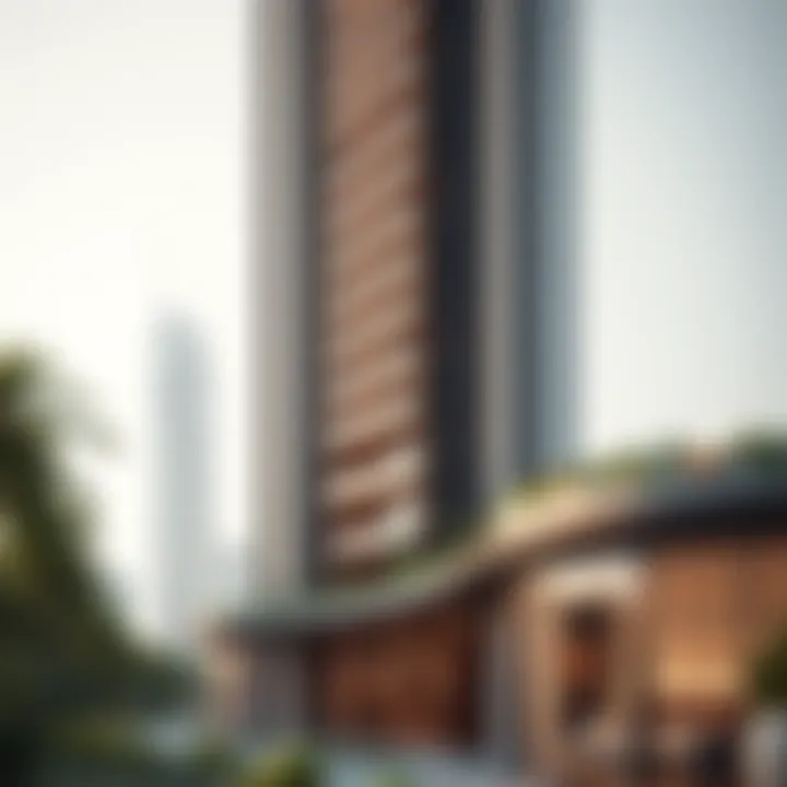 Architectural Facade of Maze Tower Facade detailing of the architectural innovation of Maze Tower