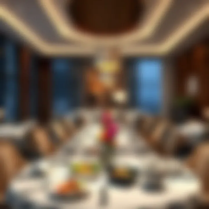 Dining area with exquisite culinary offerings at Metro Central Hotel's restaurant