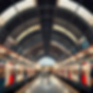 The interior of a bustling metro station