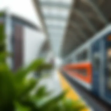 Modern architectural design of a metro station