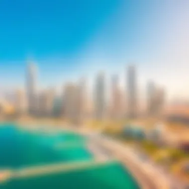 Aerial view of Dubai's skyline showcasing modern architecture