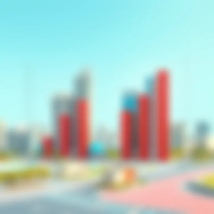 Chart representing property value trends in Dubai