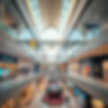 Modern Architecture of Mirdif City Centre Interior view of Mirdif City Centre highlighting modern architecture