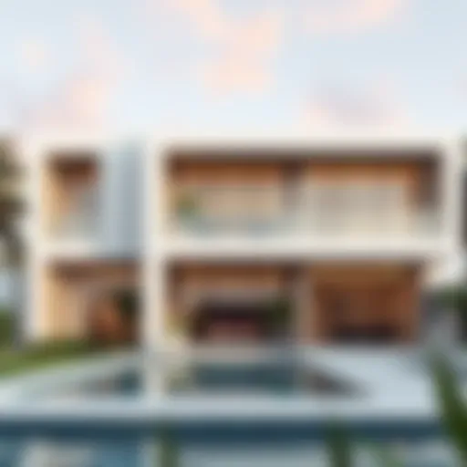 Stunning modern villa featuring sleek lines and large glass facades