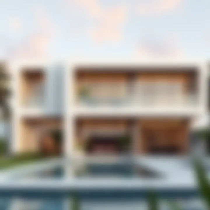 Stunning modern villa featuring sleek lines and large glass facades