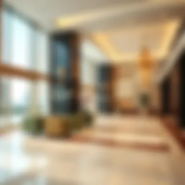 Elegant Lobby of Mont Rose Tower Luxurious lobby interior featuring modern design elements and elegant finishes