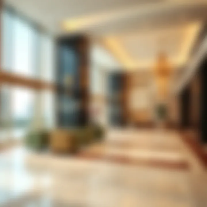 Elegant Lobby of Mont Rose Tower Luxurious lobby interior featuring modern design elements and elegant finishes