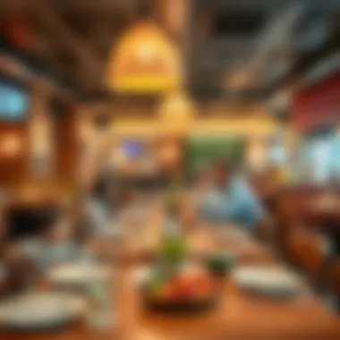 An ambient restaurant setting with family-friendly dining options at Motiongate Dubai