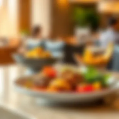 An exquisite dish representing international cuisine offered in Motiongate Dubai