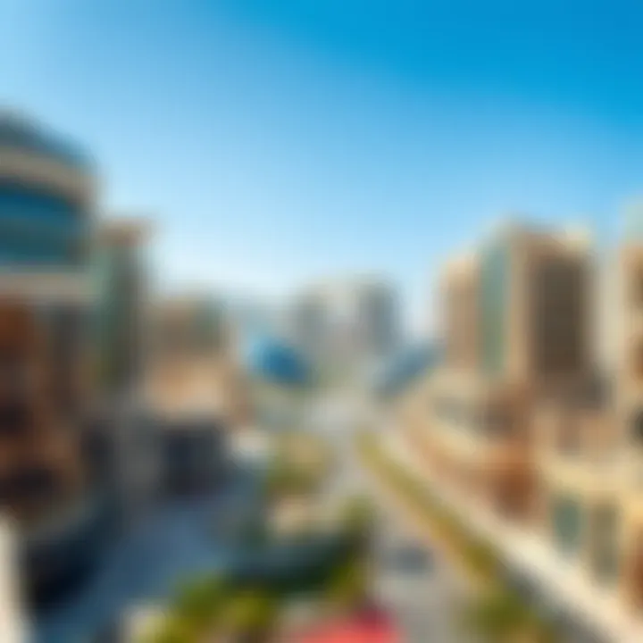Panoramic view of Moza Plaza's surroundings highlighting its strategic location