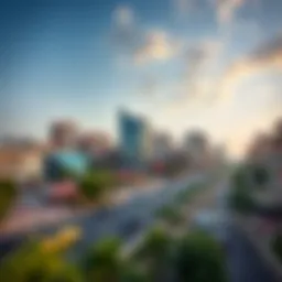 A panoramic view of Muroor Road showcasing its bustling traffic and surrounding developments