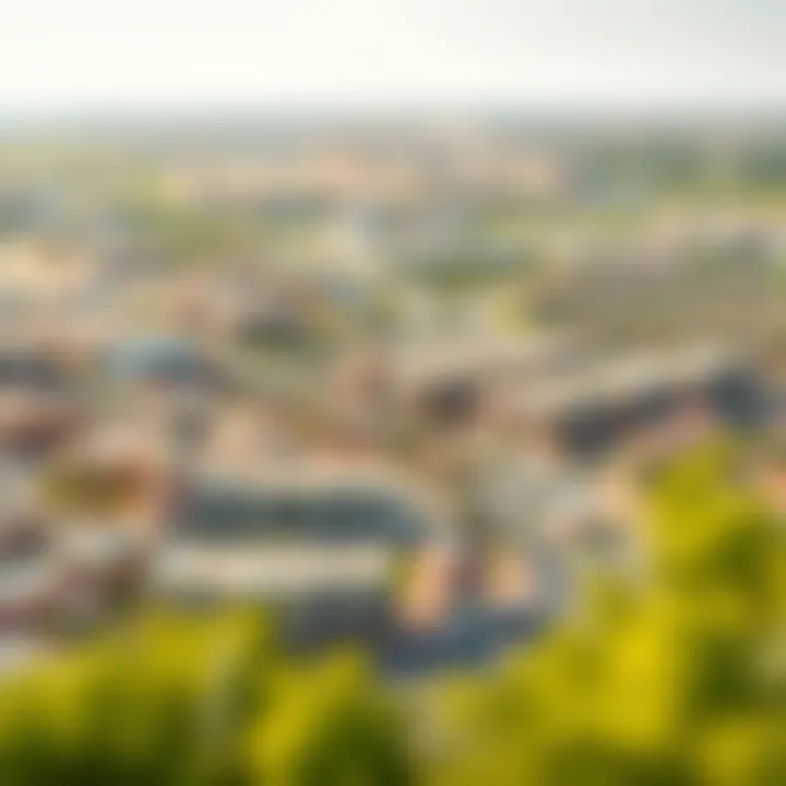 Aerial view of Mussafah's real estate landscape