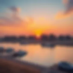 Vibrant sunset over Nad Al Sheba