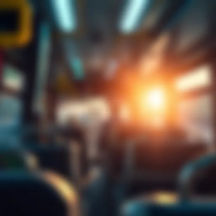 Interior of a Dubai Bus Interior of a bus in Dubai