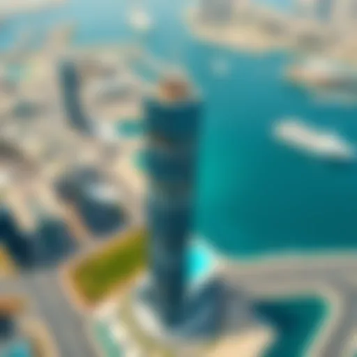 Aerial view of Prime Tower in Business Bay