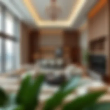 Luxury apartment interiors highlighting modern design