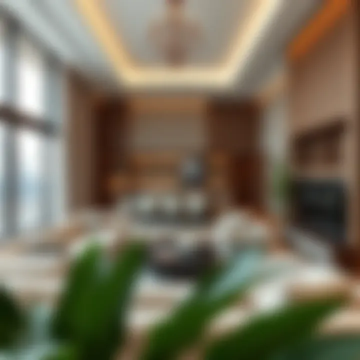 Luxury apartment interiors highlighting modern design