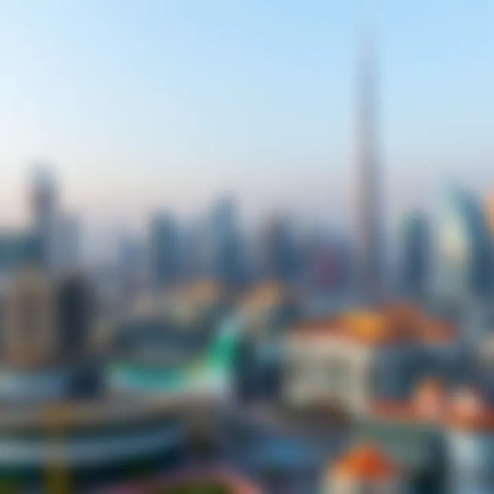 Panoramic view of Dubai skyline showcasing modern architecture