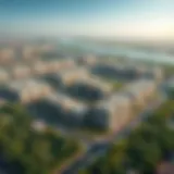 Stunning aerial view of Emaar Greens showcasing modern architecture and green spaces