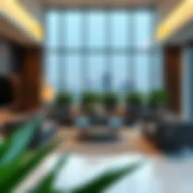 Luxurious living room interior in Emaar Greens highlighting modern design