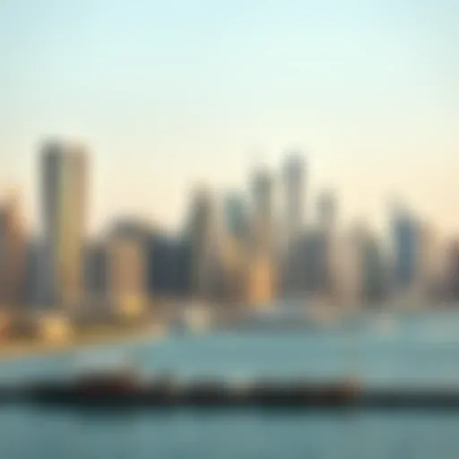 Stunning skyline view of Dubai's Peninsula area showcasing architectural marvels