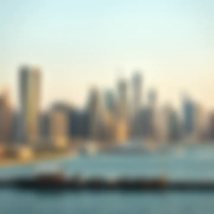 Dubai Peninsula Skyline Stunning skyline view of Dubai's Peninsula area showcasing architectural marvels