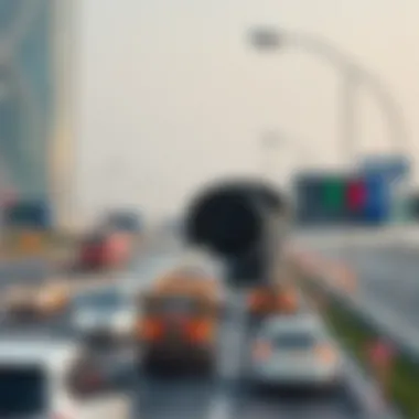 A modern speed camera in Dubai