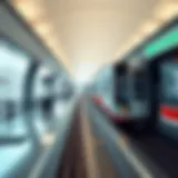 Dubai Metro train approaching station
