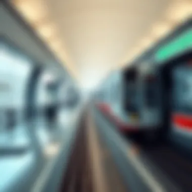 Dubai Metro train approaching station