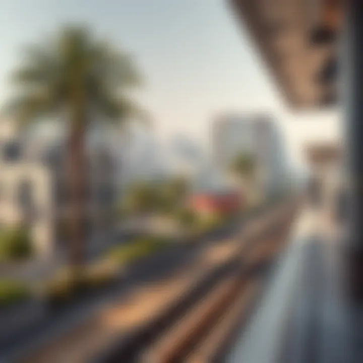 View of a key neighborhood from metro station