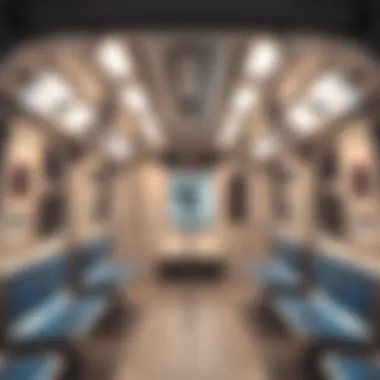 Interior view of a Dubai metro train during peak hours