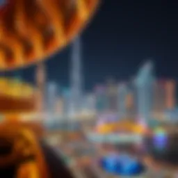 Nightlife skyline of Dubai showcasing vibrant clubs and lounges