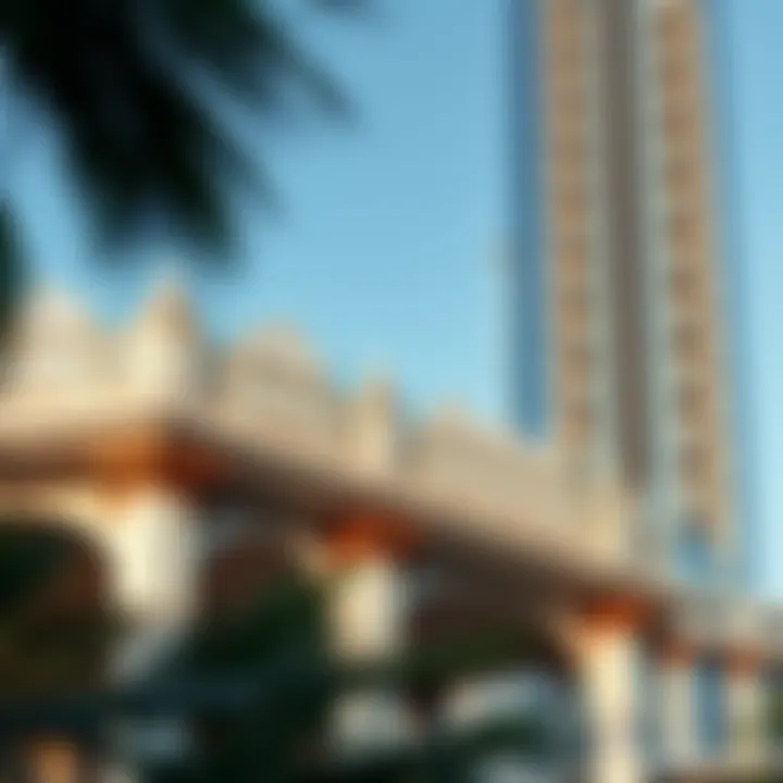 Architectural Intricacies of Palm Tower Close-up of Palm Tower's intricate façade featuring modern architectural details