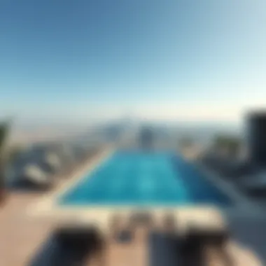 Sky-High Relaxation at the Rooftop Pool Overview of the rooftop pool area with breathtaking city views