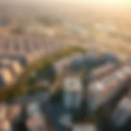 An aerial view of Parco Mankhool showcasing its urban landscape and residential development.