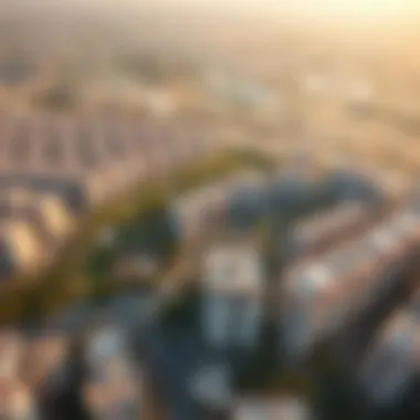 An aerial view of Parco Mankhool showcasing its urban landscape and residential development.