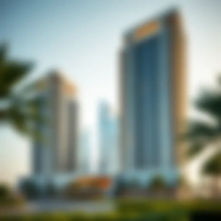 Stunning architectural view of Park Towers Dubai showcasing its modern design