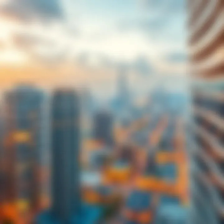 Panoramic skyline view from Park Towers Dubai highlighting the vibrant city