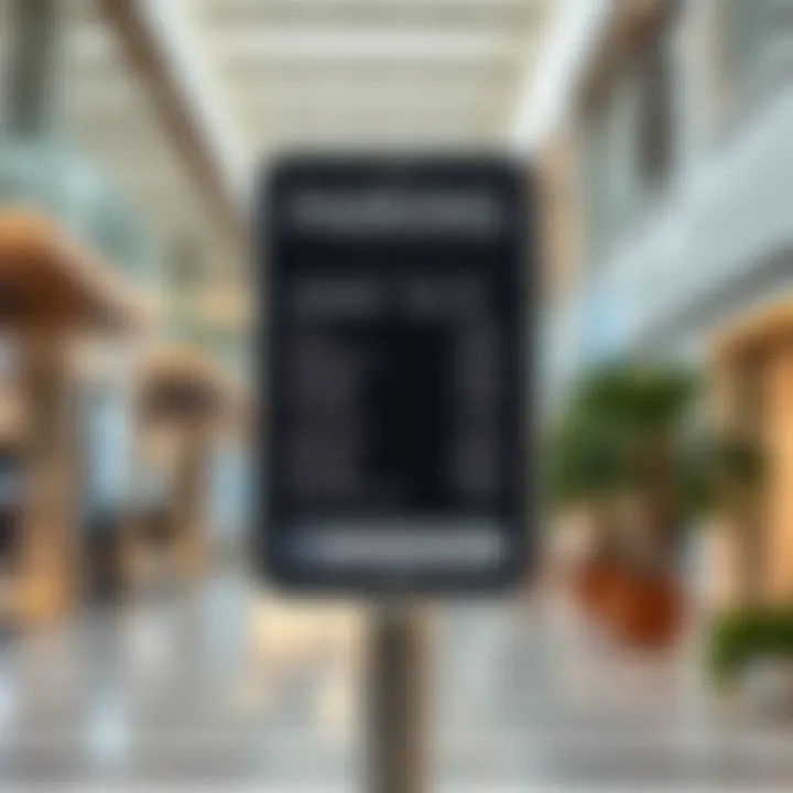 Signage displaying parking prices and regulations at the Grand Dubai Mall.