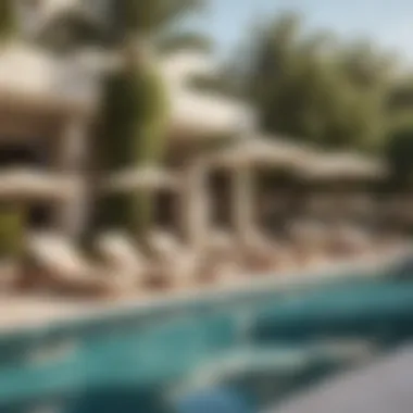 Relaxation by the Poolside Serene outdoor area with sun loungers by the pool